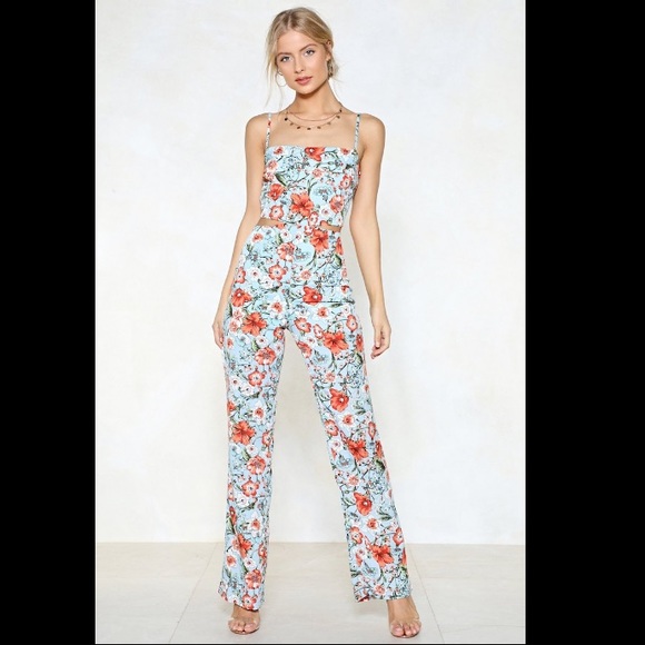 Nasty Gal Pants - Nasty Gal floral jumpsuit with cutouts Nasty Gal Pants - Nasty Gal floral jumpsuit with cutouts